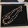 catena di collane di perle lunghe di moda per le donne amanti del matrimonio regalo collana di canali gioielli firmati Con borsa di flanella225x