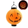 Cordes Halloween Décoration LED Papier Citrouille Suspendus Lanterne Lumière Lampe Décorations Pour La Maison Fournitures Jardin