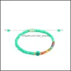 Mis de fita de olho de mi￧anga de arroz com braceletes de bracelete de bracelete de braceletes para mulheres meninas j￳ias de amizade entrega de j￳ias dhvy3