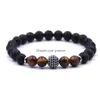 Bedelarmbanden bedel armbanden ashmita micro lnlaid stenen boeddha kralen 8 mm tijger oog rock lava armband dames mode man mooi d dhi01