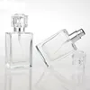 Bouteilles de pulvérisation de parfum en verre de 30ML Bouteille de pulvérisation transparente portable avec atomiseur en aluminium Étui cosmétique vide pour le voyage LX9103