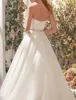 Vintage 1950s High Low Wedding Dress Strapless Beads Sash Organza Bridal Party Gowns For Women 2023 Vestidos De Noiva