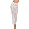 Pantalon femme longue solide mode été couvrir Crochet tricoté plage vacances respirant jambe large lâche femmes Sexy femmes