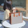 Billiga pl￥nb￶cker 60% rabatt p￥ v￤skor Purses Hand Women's Printed Contrast Color Tote Bag Stor kapacitet En axel Messenger V￤ska