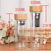 350/450Ml Double Wall Glass Water Bottle Tea Infuser Office Tea Cup Stainless Steel Filters Bamboo Lid Travel Drinkware FY5505 bb1116