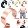 Band Rings Magnetic Rings Open Therapy Magnet Ring For Women Wellness Fashion Jewelry Gift Drop Delivery Dhbkt