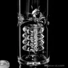 Bongs en verre droits et hauts Bras Arbre Perc Nid d'abeille et pommeau de douche Percolateur Narguilés Bubbler Épais Fumer Dab Rigs Conduites d'eau avec joint de 18 mm