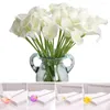 Fleurs décoratives 10 pièces décoration de mariage bricolage Floral écologique réaliste fleur artificielle Portable faux Calla Lily léger maison