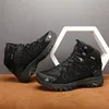 Elbise ayakkabıları hikeup hightop erkekler yürüyüş bot kış açık dantel laceup nonsip spor gündelik trekking botları adam su geçirmez süet 221116