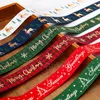 91m/rulla julband presentförpackning Dekorativ bågband Xmas Tree Snowflake Printing Ribbons semestergåvor Förpackningstillbehör BH7965 TYJ