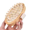 Masajeador de madera Cepillo para el cuerpo Mano Reducción de celulitis Portátil Aliviar los músculos tensos Cabeza de madera natural Herramienta de masaje para el cuero cabelludo RRC346