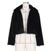 Futro dla kobiet sztuczne Jrry Casual Women Coats Long Rleeve Ry Cropped Jacket Otwarta ścieg Puszysty płaszcz plus rozmiar XXL Zużycie na zewnątrz 221116