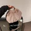 Bolsas noturnas XIUYA Crosual Crossbody 2022 Winter Cloud Solid Soft Fur Bag, tecido superior, bolsos de luxo bolsas de mochila