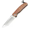 Promotion M6685 Flipper Couteau pliant D2 Satin Drop Point Blade G10 avec poignée en tôle d'acier Roulement à billes Couteaux de dossier à ouverture rapide
