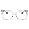 Montature per occhiali da sole Peekaboo spesse montature per occhiali grandi per donna moda lenti trasparenti TR90 occhiali quadrati per uomo anti luce blu acetato trasparente T2201114