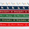 91m/rulla julband presentförpackning Dekorativ bågband Xmas Tree Snowflake Printing Ribbons semestergåvor Förpackningstillbehör BH7965 TYJ