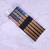 5 пары/набор многоразовых китайских палочек для палочек на японские корейские бамбуковые палочки азиатский ресторан кухонный аксессуар