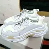 Skor Paris klänning Triple S Herrkvinnor Casual Luxury Designer Platform Sneakers For Men Women Black White Vintage Boots Tennistränare