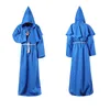 Peruker cosplay peruks trollkarl kostym halloween cosplay medeltida munk friar mantel präst kostym forntida kläder kristen kostym t221115