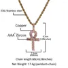 قلادات قلادة Anka Anha Cross Brass Bendantnecklace Mirco Pave Prong Prong for Men Hip Hop Jewelry BP005