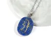 Anhänger Halsketten Reiki Natural Stones Halskette Lapis Lazuli Symbol Schnitzsenergie Amulett Quarz Kristallchakra