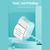 모바일 미니 프린터 휴대용 무선 블루투스 열 라벨 간단한 작동 지원 포 노트 메모 인쇄
