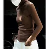 Kadın Tişörtleri Basit Temel Bask Beltili Uzun Kollu T-Shirt Kadınlar Sıradan Pamuk Tişört Slim Fit Fit Suclover Tshirt Üstler 2022 Sonbahar Kış