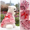 Chien Vêtements Chiot Pet Chiens Vêtements D'été Costume Sling Doucement Princesse Robe Teddy Fête D'anniversaire Décor Arc Noeud