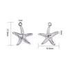 Pendant Necklaces 100Pcs Stainless Steel Starfish Charms Sea Stars Dangle Beads For Summer Hawaii Bracelet Necklace Jewelry Making