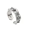 Moda pięciogwiazdkowa pierścień otwierający pierścionki męskie klasyczne mężczyzn Tytanium Steel Designer for Women Luksusowe prezenty Woman Girl Jewlery