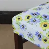 Stuhlabdeckungen Drucken Restauranttische und Stühle Deckung Dehnung Stoff Stoff gute Qualität Sonnenblume Schutzpflaumenblüte Waschbar
