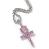 Pendentif Colliers Anka Anha Croix En Laiton Pendentif Collier Mirco Pave Prong Réglage Pour Hommes Hip Hop Bijoux BP005