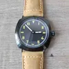 Limitowana edycja vs Ceramiczna Paneraisswatch Man Watch 47 mm Manual Uzwojenie 6497 Mechaniczne sterylne wybieranie Czarna skórzana PVD zegarki P13