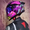 Hełmy rowerowe Nowe motocyklowe akcesoria motocyklowe Motorbike Men Motocross Casco Moto Dot zatwierdzony Venom Double Lens Long Tail Wing 701 T221107