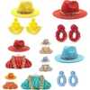 Шляпа шляпа шляпы ковша наборы мешков женской федорастр и сумки набор золотой цепочки.