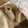 Velvet Snow Boots Slip-On wool Cotton Shoes Female 2022 Autumn and Winter women sheepskin warm boot