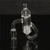 Banger al quarzo con nodo diamantato Domeless Nail banger al quarzo per fumatori 14mm maschio con tappi a sfera in carb per tubi di acqua Bong in vetro dab rig