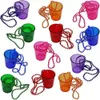 Christmas Halloween Plastique Flasques de hanche 50 ml portables colorés clairs bouteilles d'eau potable collier de fête de fête