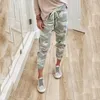 Pantalon Femme Femmes Casual Taille Moyenne Camouflage Été Lâche Poche Droite Élastique BuLift Pantalon Pour Entraînement Fitness Legging Femme