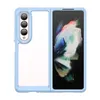 Telefonfodral för Samsung Z Fold 6 5 4 3 5G Colorfull Acrylic Transparent Kickstand Sockproof Robust Shield Phone Cover Case Funda