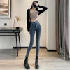Jeans slim caldi spessi invernali da donna più pantaloni skinny in velluto alla moda coreana in velluto Pantaloni in denim a vita alta Streetwear