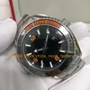 6 Färg med Box Mens Automatic Watches Men's Black Dial 600m Orange Ceramic Bezel rostfritt stål armband Cal.8900 rörelse Mekanisk sportklocka