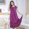 Moda de sono feminina 2022 plus size mulheres sexy feminino gelo cetim camisola de cetim dormindo longa damas camisetas noturnas