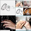 Band Rings Open Adjustable Band Rings Sier Couple Engagement Wedding Ring For Women Men Fashion Jewelry Gift Drop Delivery Dh8Wx