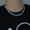 Iced Out 5A Cubique Zircone Tennis Chaîne Collier Mignon Charme pendentif Hip Hop Rock Punk Cool Hommes Bling Bijoux