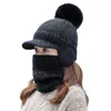 Berretti Cappello da ragazza Scaldacollo con visiera morbida Comodo Autunno Inverno Adulti Kit sciarpa con berretto in maglia Resistente al freddo