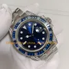 Wristwatches Watches For Men's 40mm Bespoke Diamond and Blue Bezel 904L Steel Bracelet Mechanical Cal.2836 Movement Automatic Watch