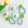 Hart Love Tulips Flower Cases voor AirPods Pro Air Pod 3 1 2 Ear Fashion Green Color Clear IMD Soft TPU AirPod Pro 3Gen Telefoon Actelefoon Accessoires Protector Cover Riem