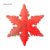 Christmas Ornaments Lighting Inflatable Snowflake Balloon Hanging White Snow Model With Color Changing LED Light For Venus Ceiling Decoration