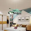 Lustres Creative LED Chandelier Lights Children's Room Boy's Lighttures Assiettes Luminaire moderne Suspendu Indoor Lighting